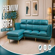 Ocean Teal Luxury L-Shape Sofa - Comfort Meets Elegance